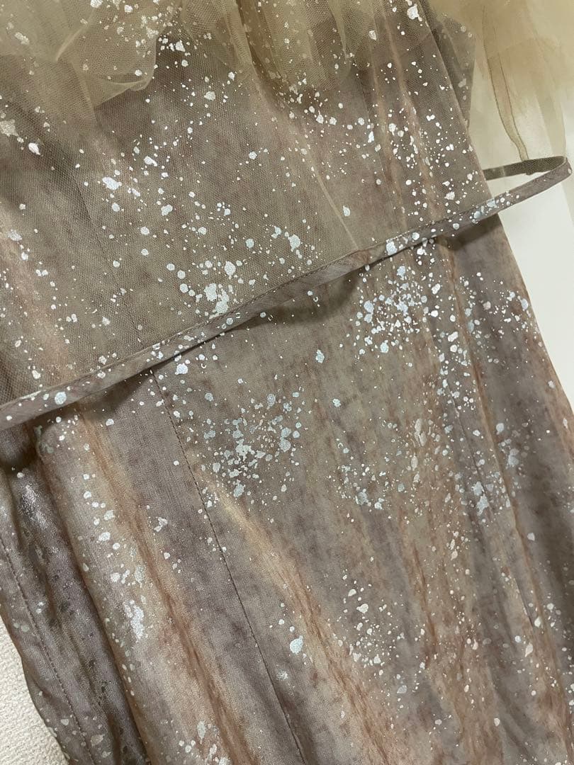 【LEJA】チュールフリルボレロペイントマーメイドドレス［mini.］