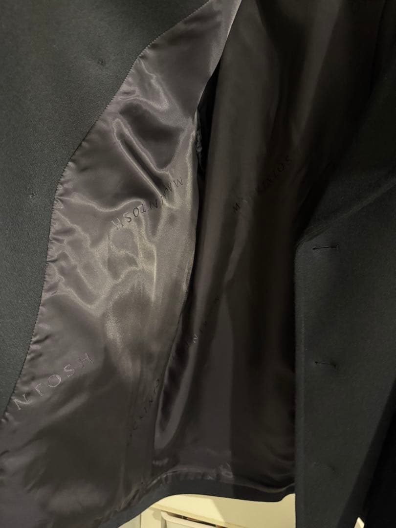 値下げ！MACKINTOSH ネイビー ダブルブレストピーコート 36