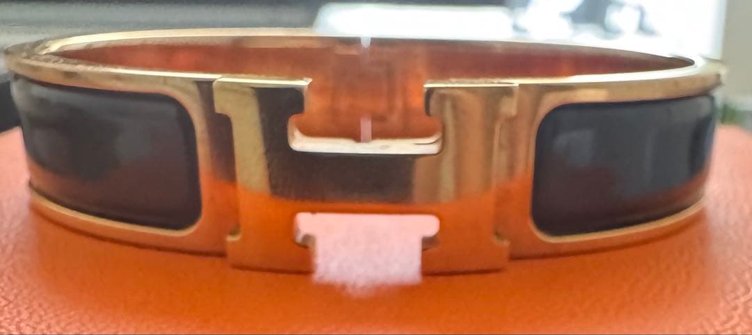 HERMES エルメス クリックH バングル ゴールド ブラック ブレスレット