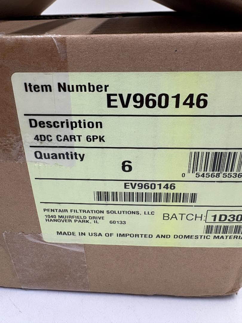 PENTAIR EVERPURE 4DC 浄水器カートリッジ 6本セット
