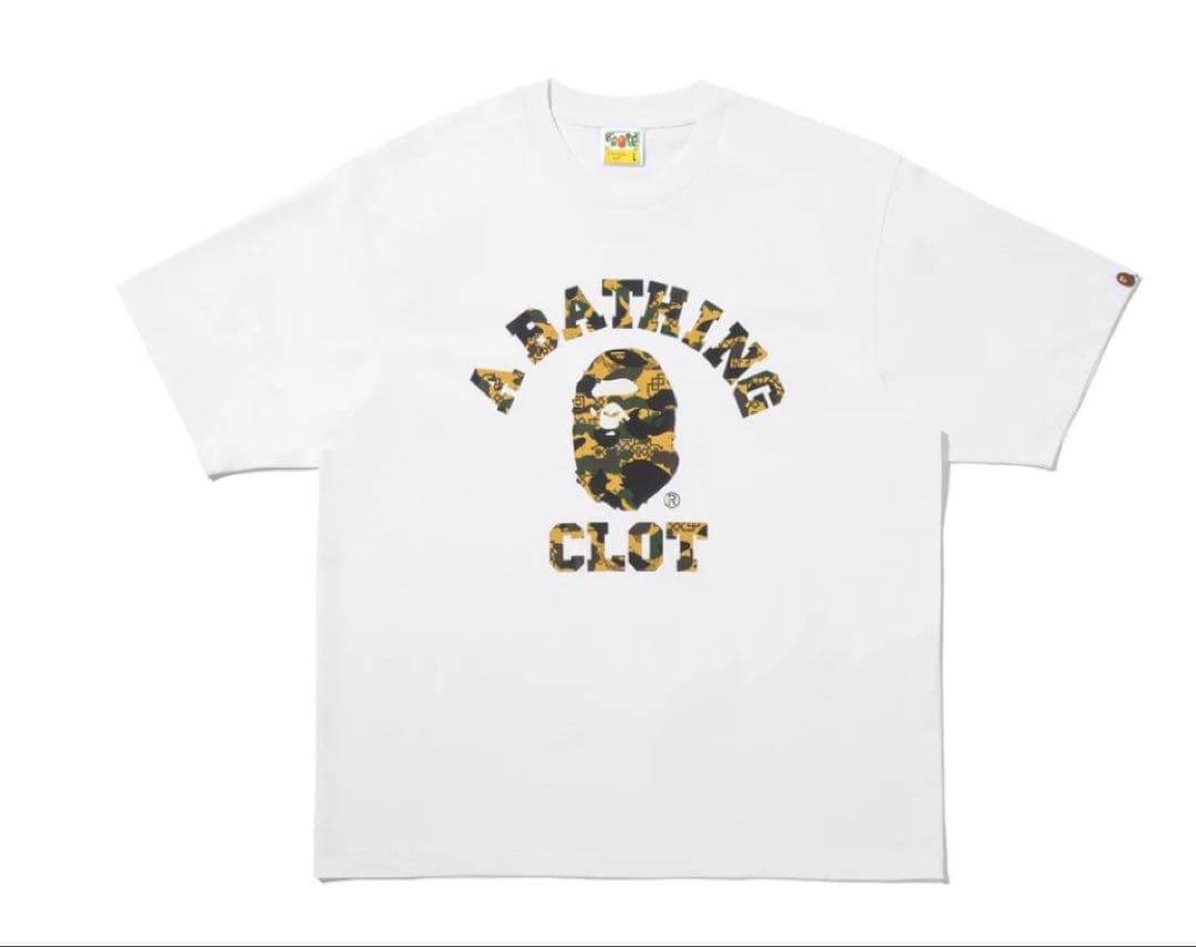 BAPE X CLOT コラボCOLLEGE RELAXED FIT TEE