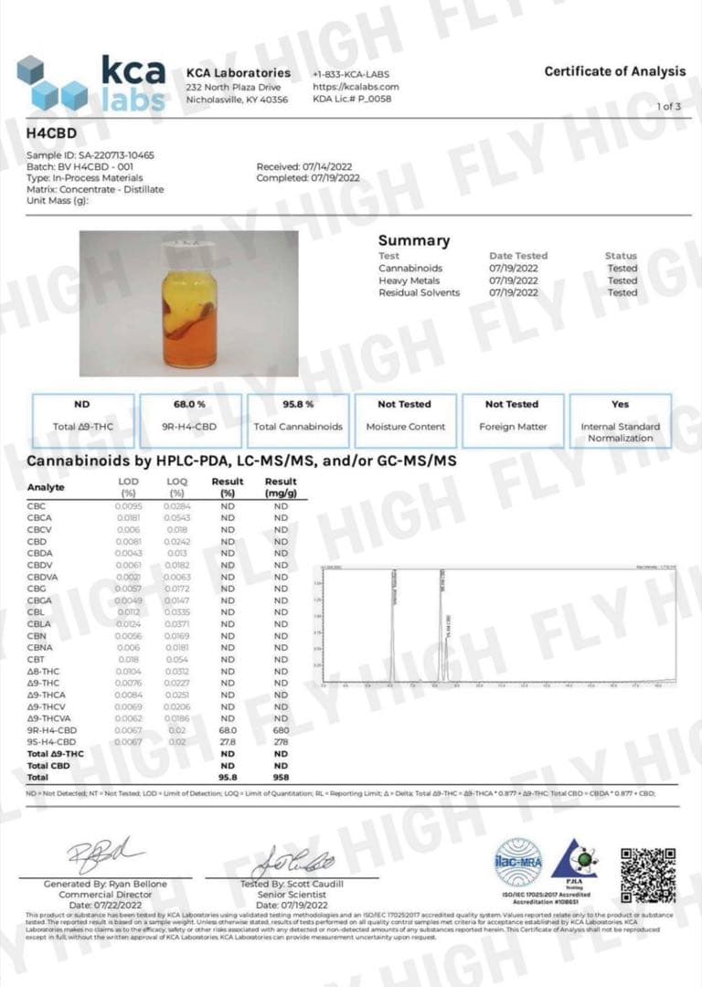 Δ9-H4CBH 原料 5ml 90.83% 新基準対応品