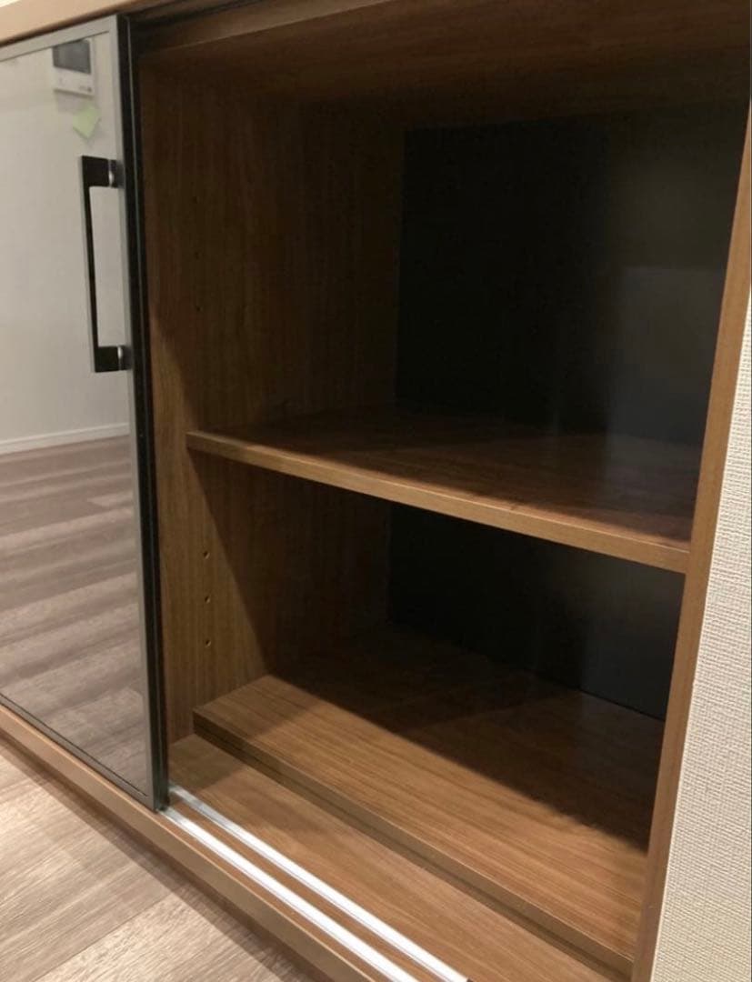 SALE中【11/30まで出品】食器棚　引き戸　完成品　大川家具　キッチン収納