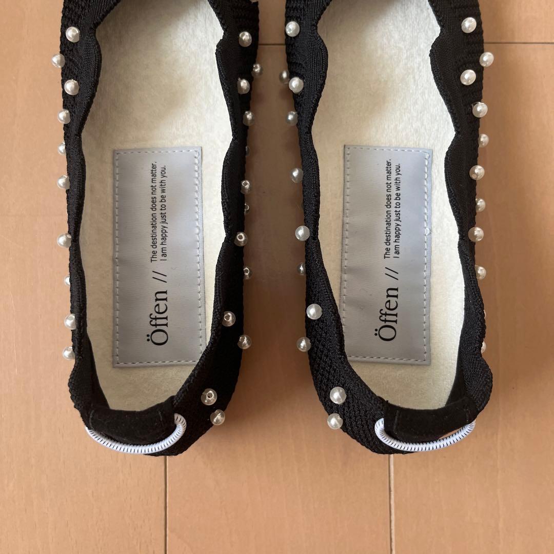 靴 Offen scallop pearls pattern 39