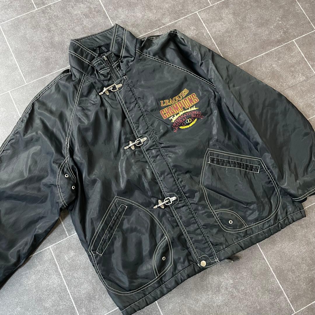 OLD ユーロ古着 ファイヤーマン 中綿 ナイロン ジャケット ブラック