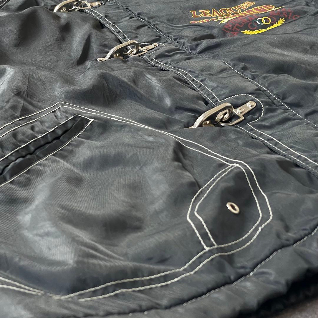 OLD ユーロ古着 ファイヤーマン 中綿 ナイロン ジャケット ブラック