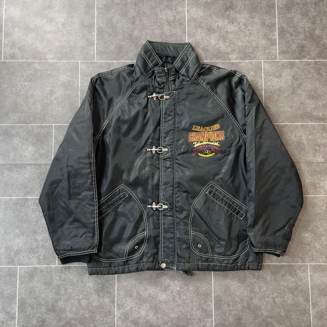 OLD ユーロ古着 ファイヤーマン 中綿 ナイロン ジャケット ブラック