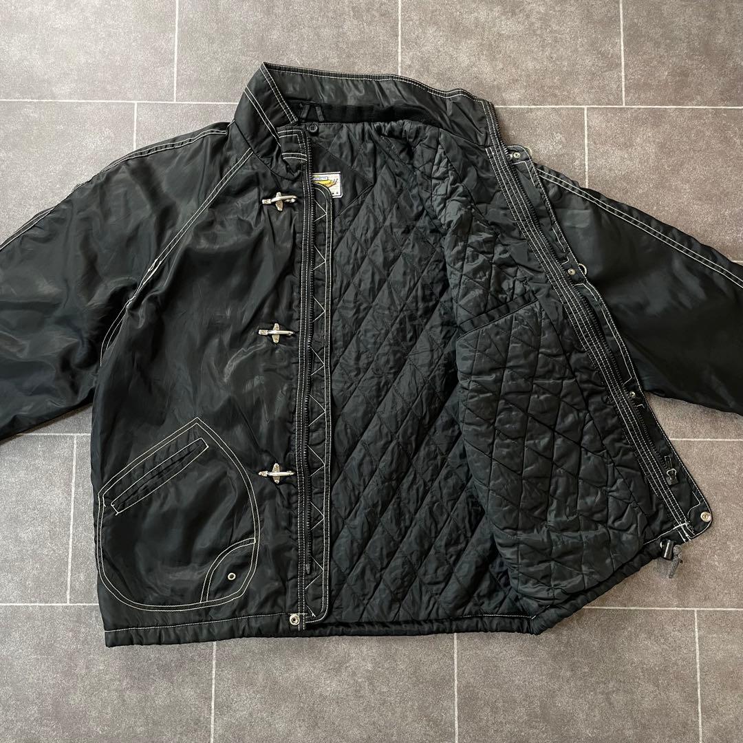 OLD ユーロ古着 ファイヤーマン 中綿 ナイロン ジャケット ブラック