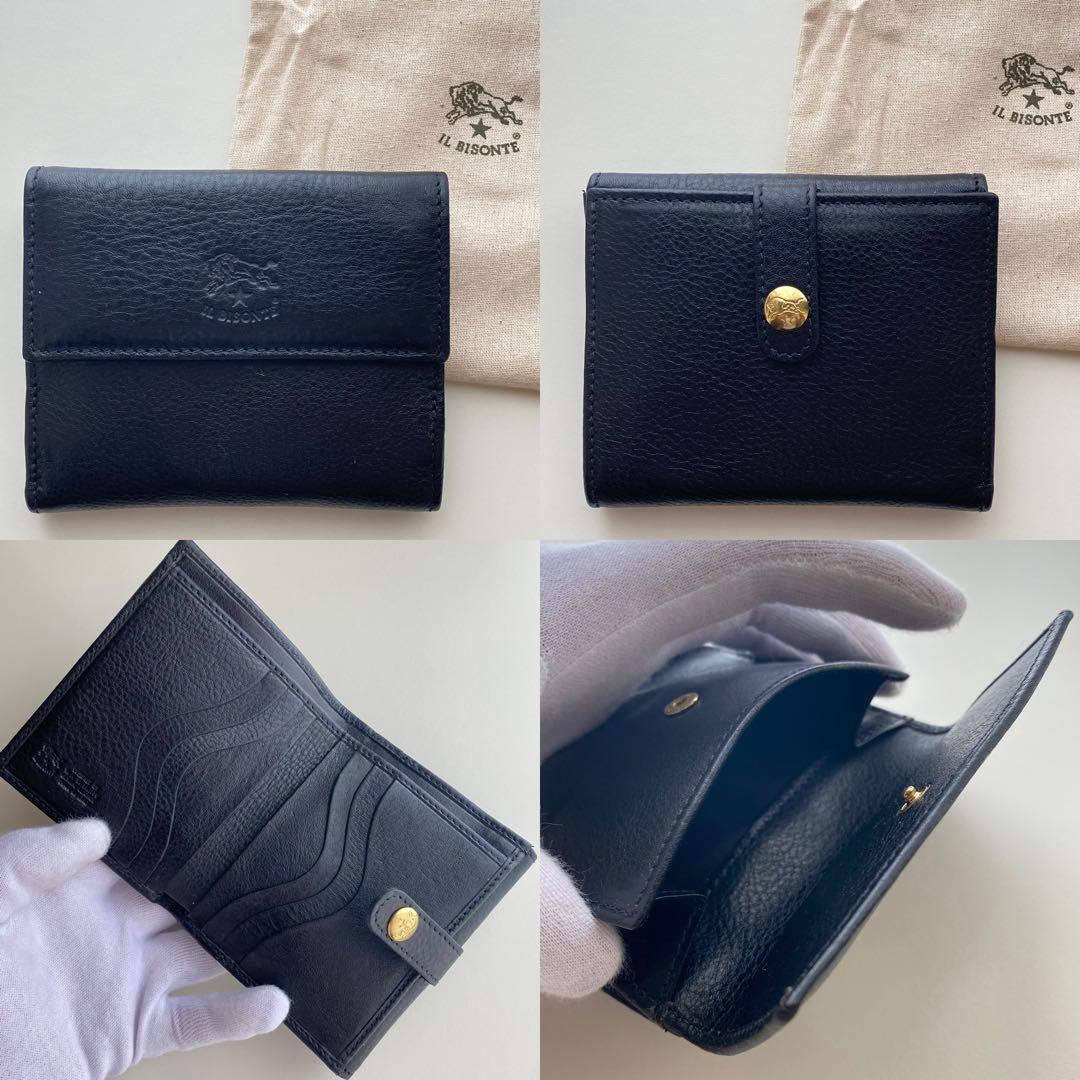 【IL BISONTE】イルビゾンテ LIRA 2つ折り財布 ブラック 新品