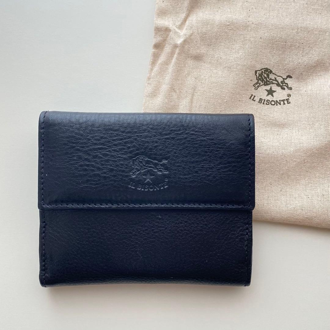 【IL BISONTE】イルビゾンテ LIRA 2つ折り財布 ブラック 新品