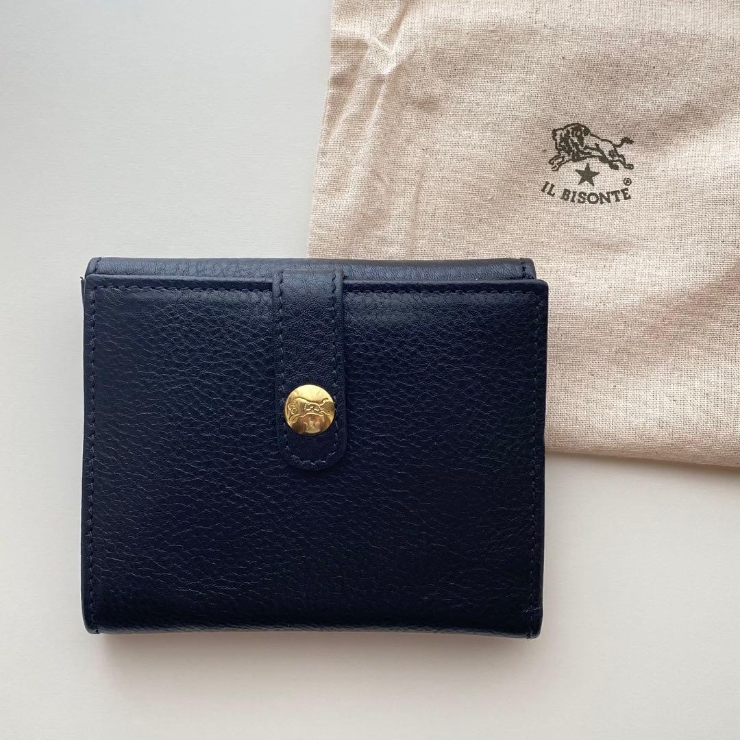 【IL BISONTE】イルビゾンテ LIRA 2つ折り財布 ブラック 新品