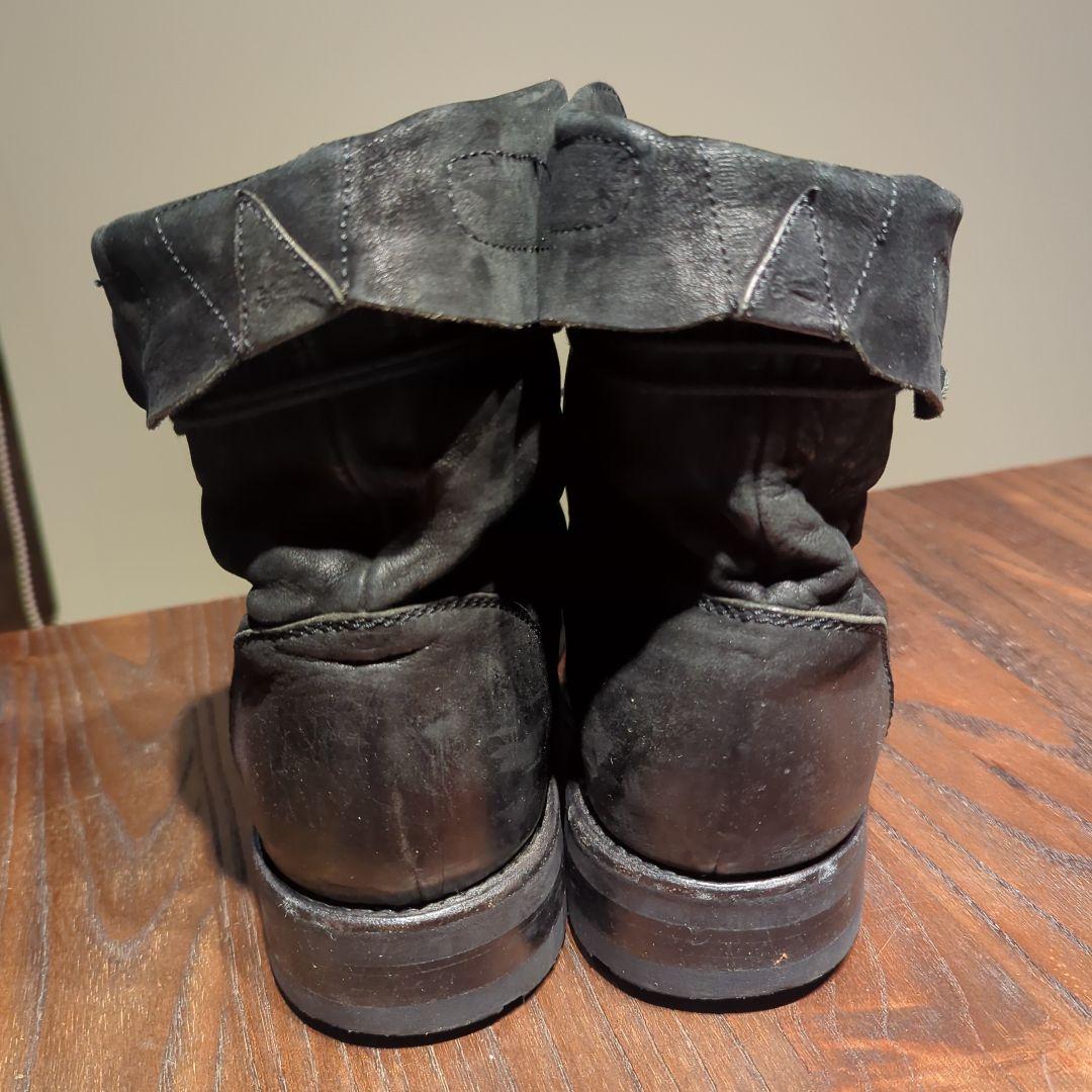 DENHMブラック ミリタリーブーツ レザー製