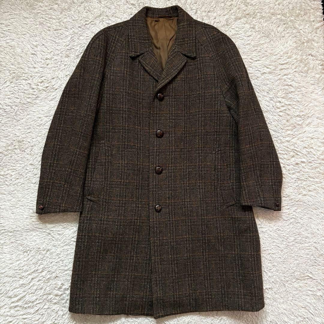 ★希少 Lサイズ★ ハリスツイード × Dunn&Co チェスターコート ロング