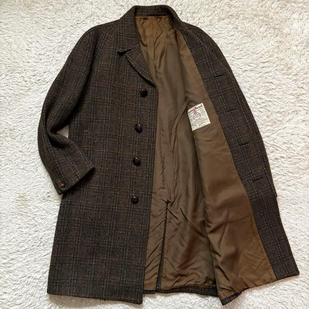 ★希少 Lサイズ★ ハリスツイード × Dunn&Co チェスターコート ロング
