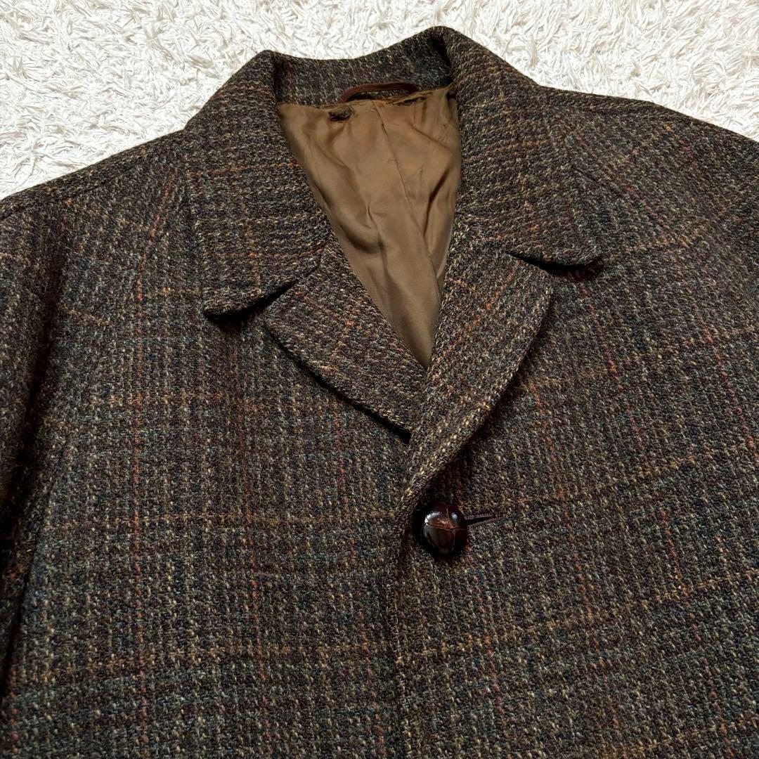 ★希少 Lサイズ★ ハリスツイード × Dunn&Co チェスターコート ロング