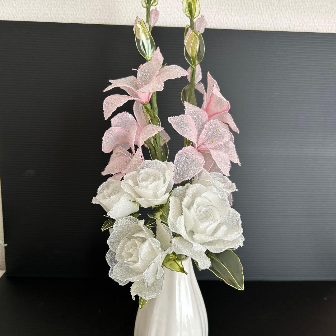 アメリカンフラワーディップフラワーオールドローズ、百合