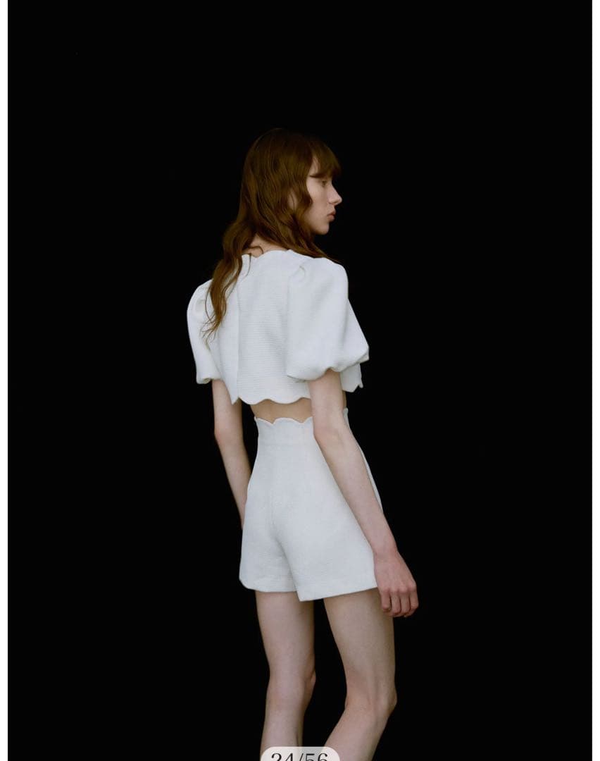 エイミーイストワール ウエストスカラップミニショートパンツ