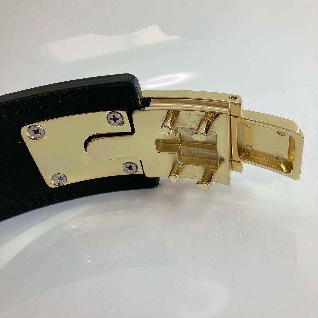 パワーベルト レバーアクション Lサイズ ワンタッチ可変式　ブラック×ゴールド