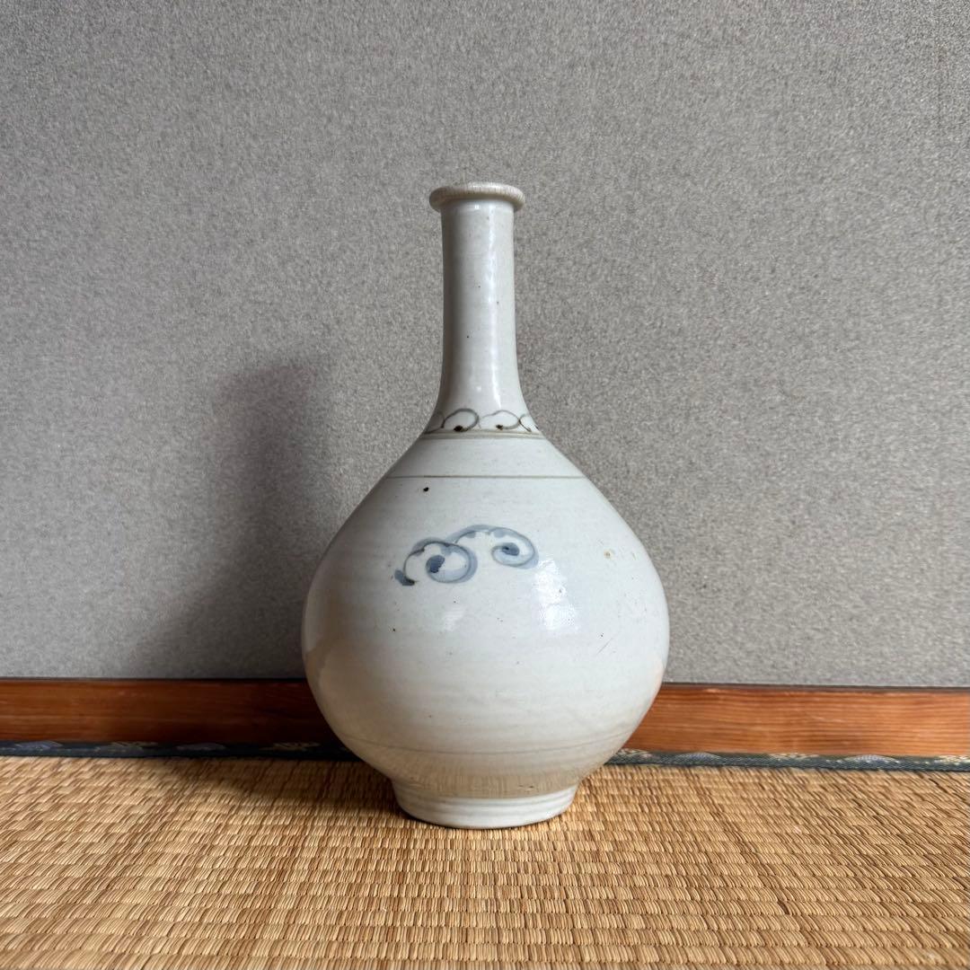 仙台藩 切込焼 染付 徳利 江戸時代 古伊万里 古砥部 古美術 骨董 民藝 民窯