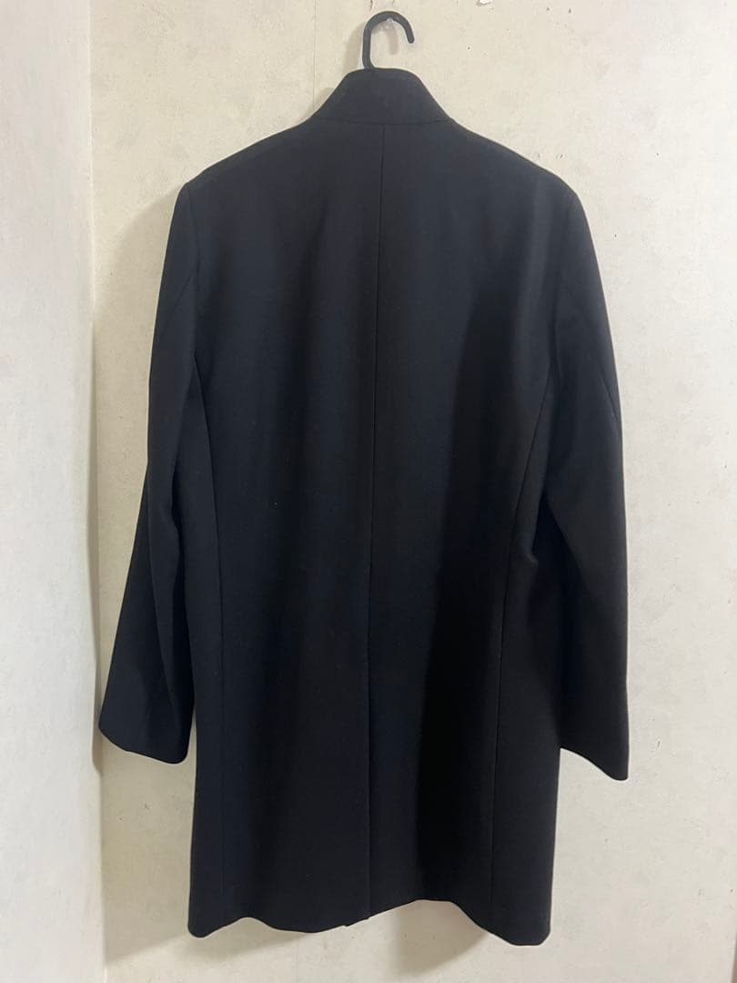 セオリーメンズカシミヤ混ウールスタンドカラーコート ブラック　M 美品