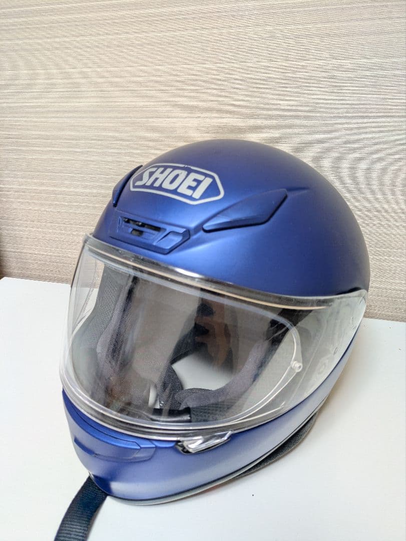 SHOEI Z7 Lサイズ　ピンロック付き　ミラーシールド　マットブルー　艶消し