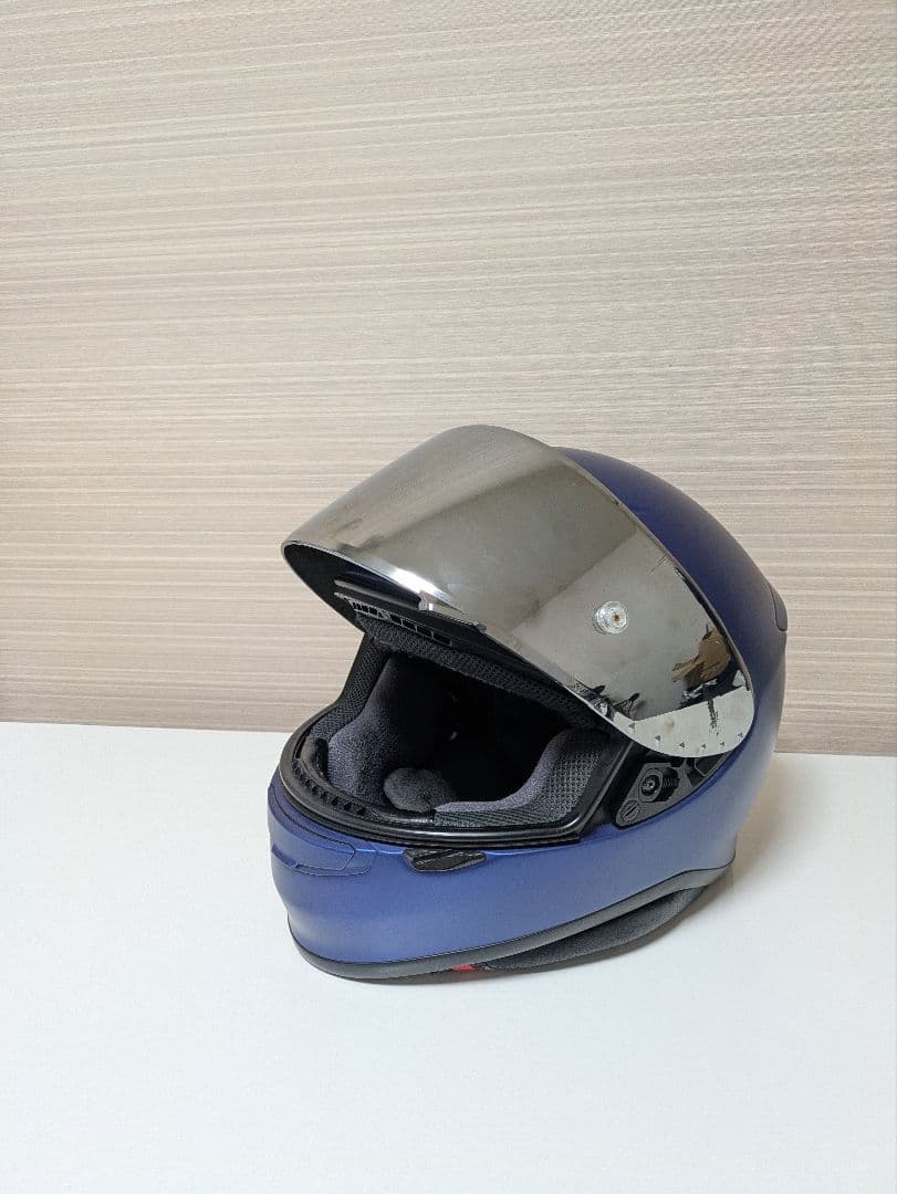 SHOEI Z7 Lサイズ　ピンロック付き　ミラーシールド　マットブルー　艶消し