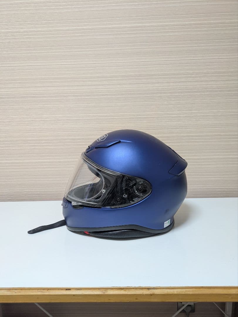 SHOEI Z7 Lサイズ　ピンロック付き　ミラーシールド　マットブルー　艶消し