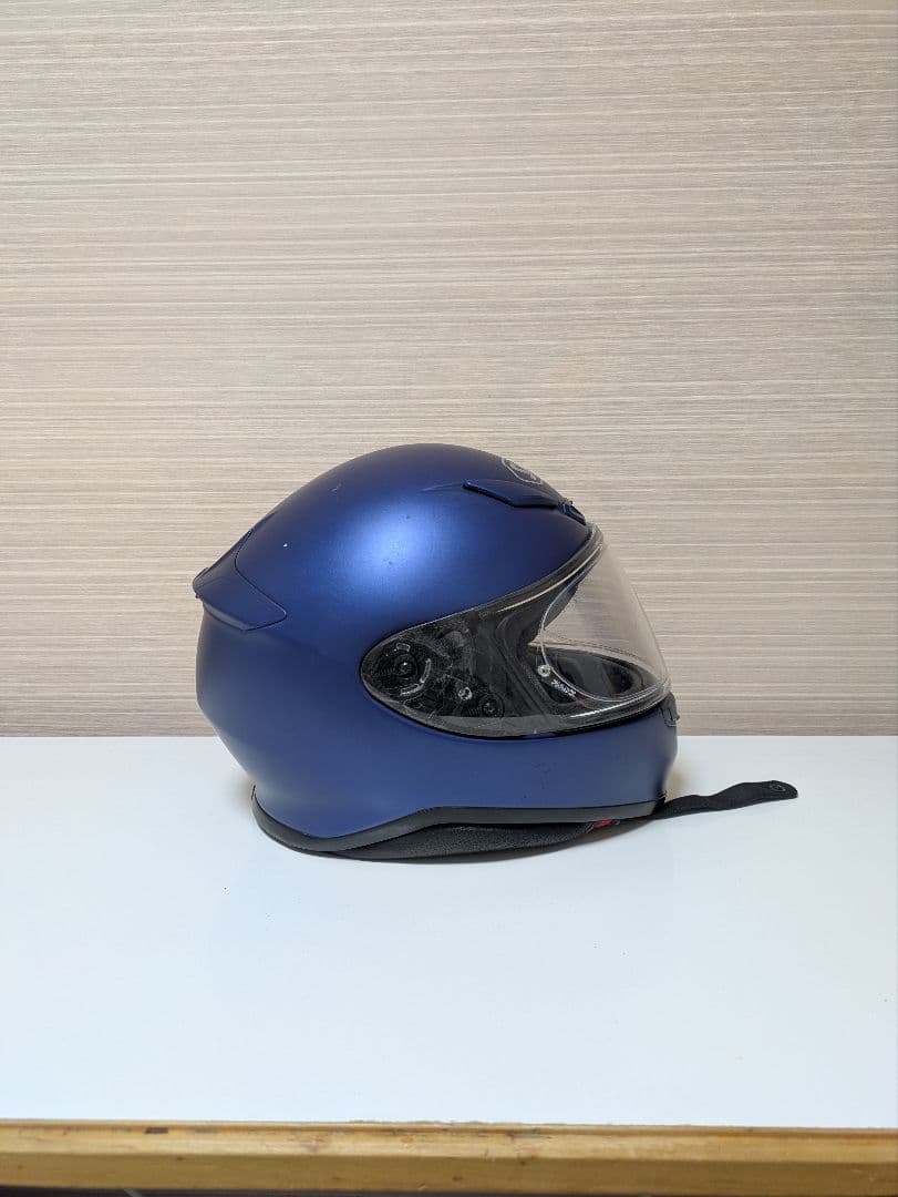 SHOEI Z7 Lサイズ　ピンロック付き　ミラーシールド　マットブルー　艶消し