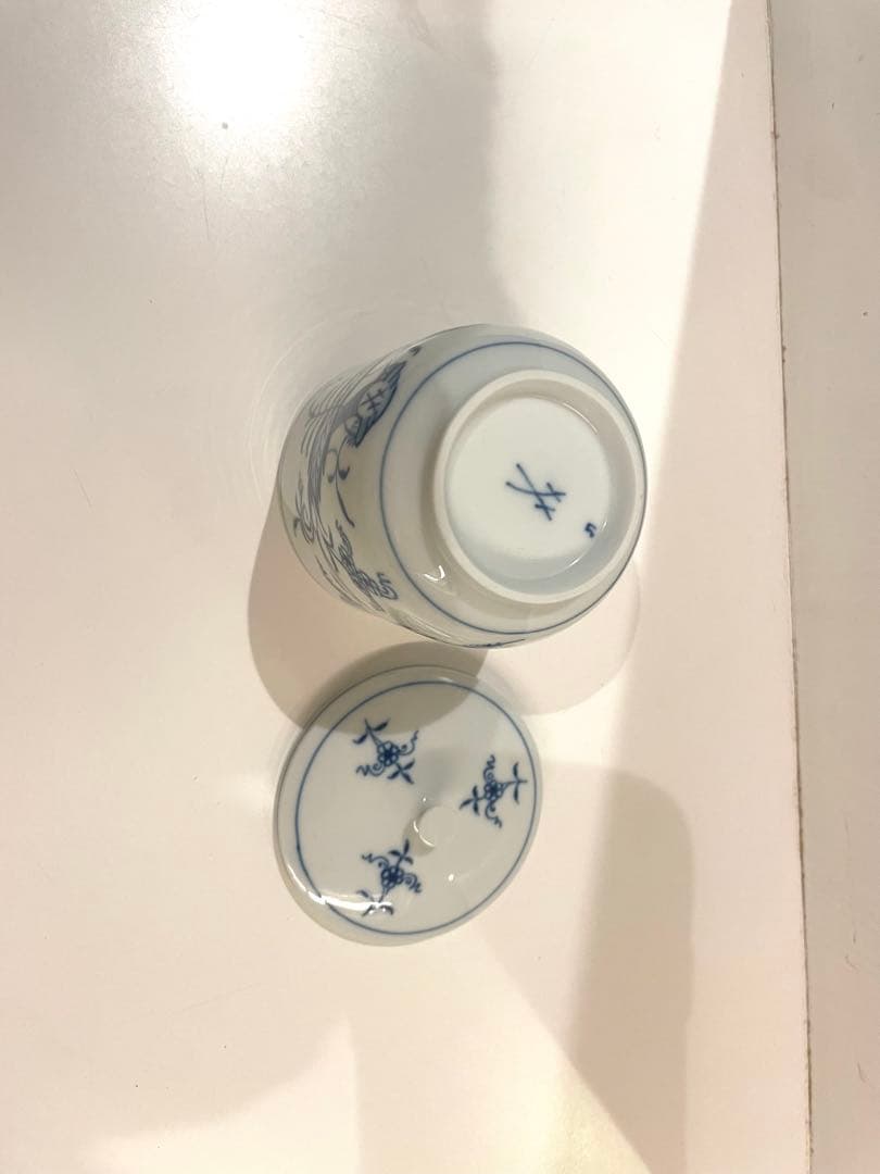 定価66,000円　マイセン ブルーオニオン 蓋付湯呑Meissen