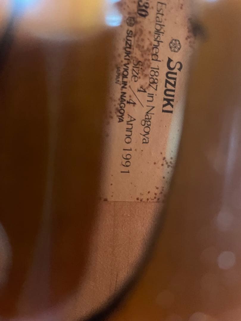 SUZUKI バイオリン 330 4/4 Anno 1991スズキ