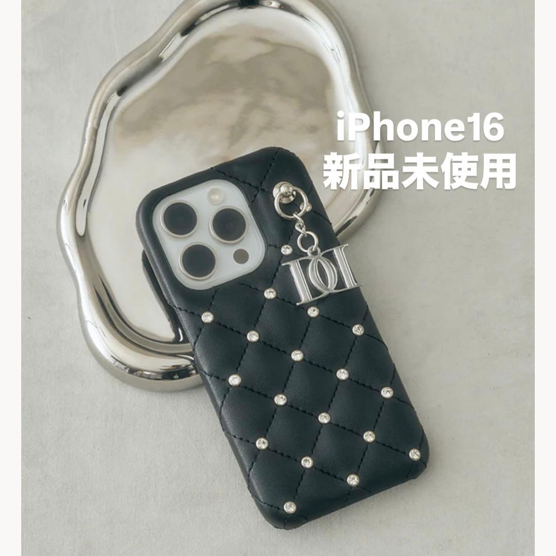 キルティングビージュDDチャームiPhoneケース16