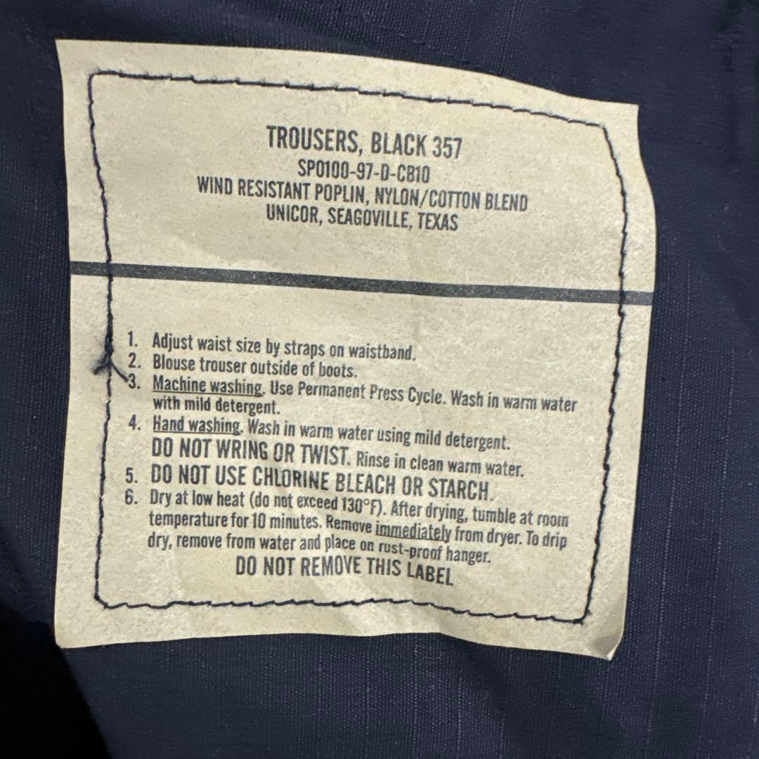 【米軍実物】97年製 BDUパンツ BLACK 357 S-S 黒リップストップ