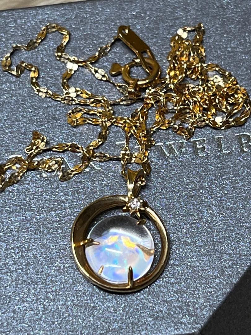 スタージュエリー　オパール　ダイヤモンド　ネックレス