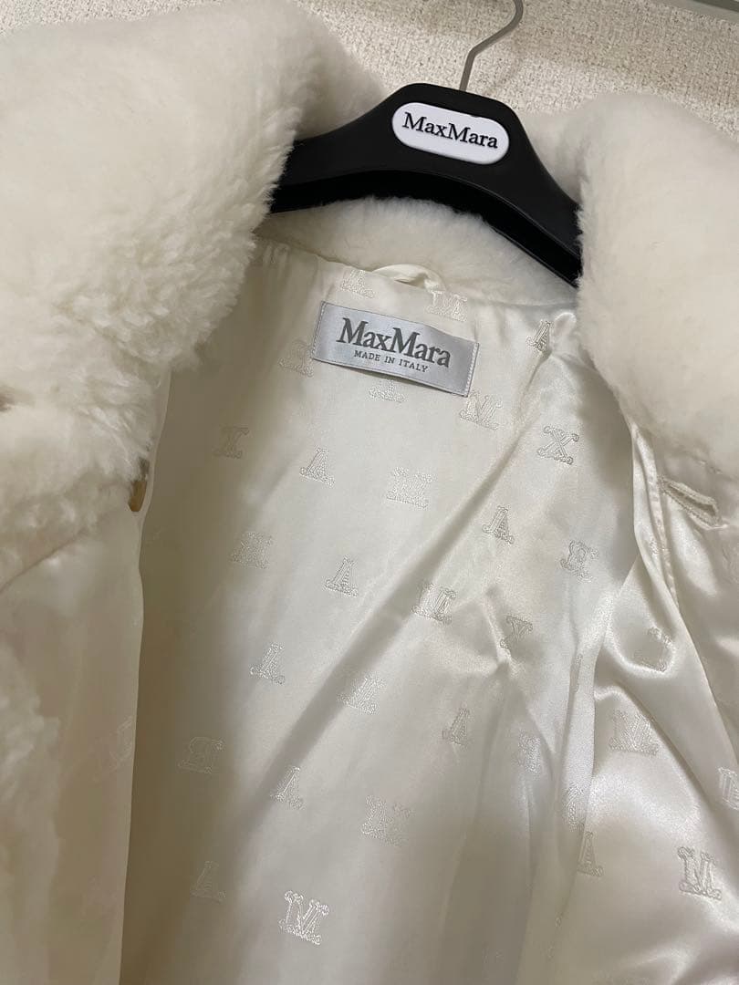 MaxMara ホワイト ケープコート