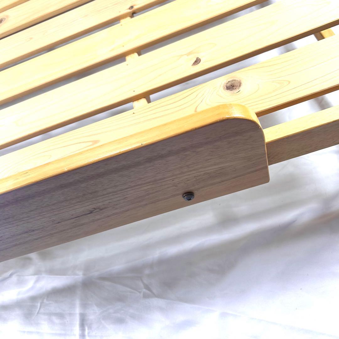 【送料無料】折りたたみ式ベッド　木製　シングルサイズ