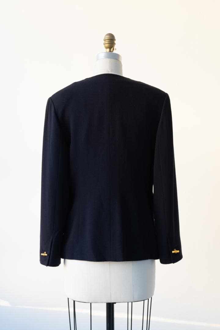 HERMES エルメス ノーカラー ジャケット