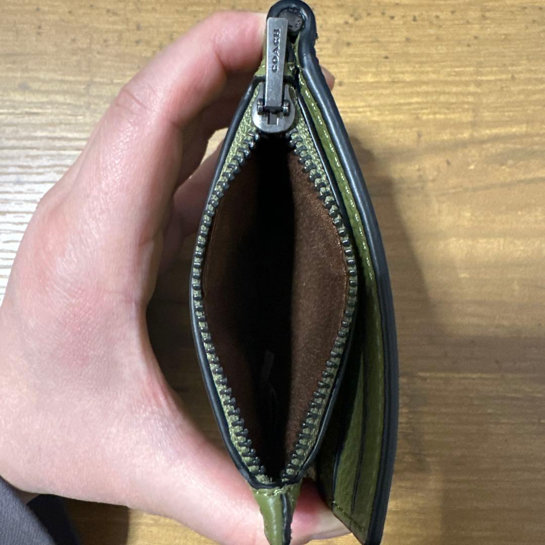 【美品】COACH マネー クリップ ジップ ウォレット