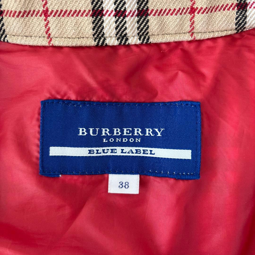 美品　希少　バーバリーブルーレーベル　ブルゾン　Gジャン　ノバチェック　38