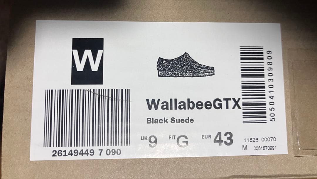 定価34,100 27cm クラークス ワラビー ゴアテックス ブラック