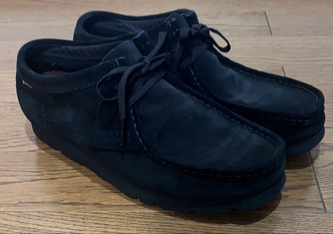 定価34,100 27cm クラークス ワラビー ゴアテックス ブラック