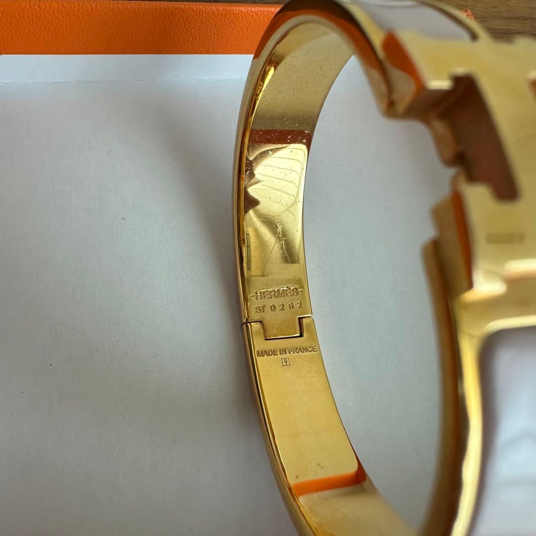 エルメス　HERMES クリックH ブレスレット　ピンク 【安心鑑定可】