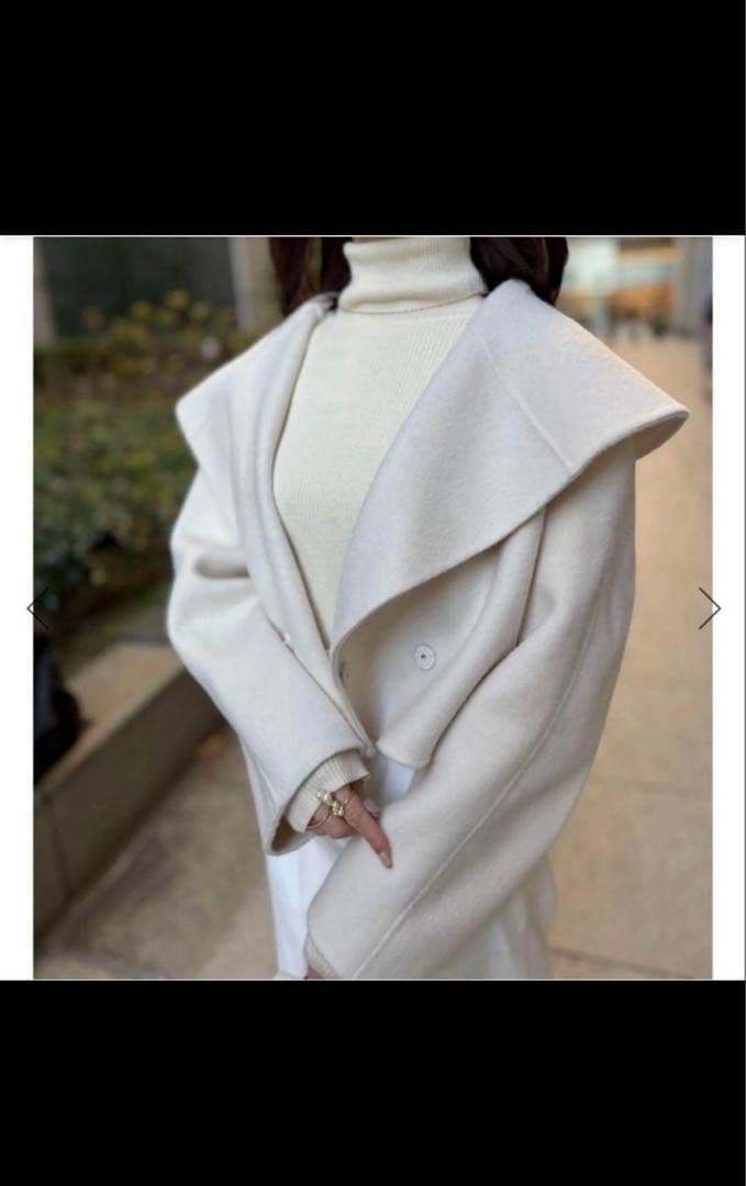 U-BIG REIMI ウールダブルフェイスショールカラーショートジャケット