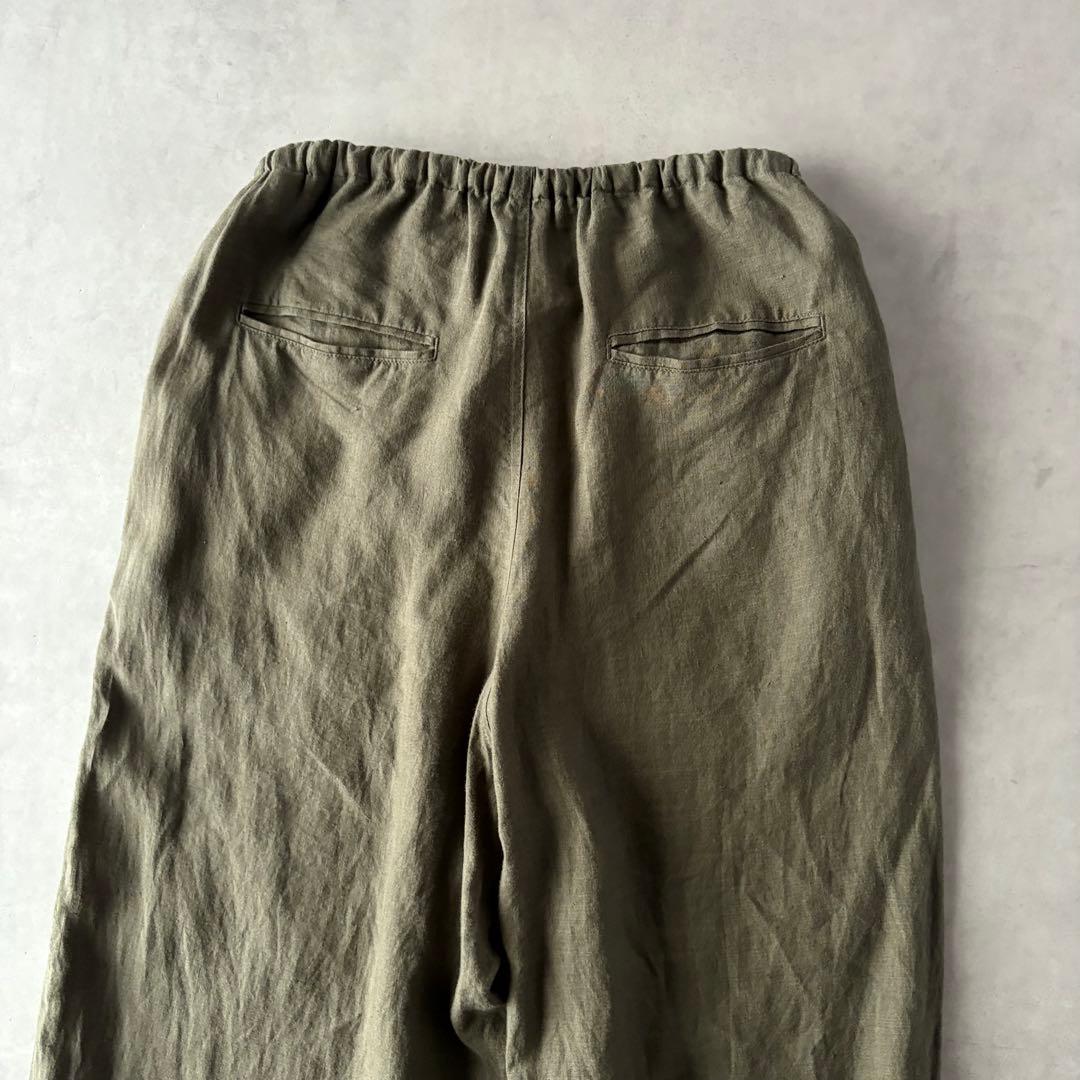 定番人気　TICCA　ティッカ　リネン　カーゴパンツ　麻100%　ウエストゴム