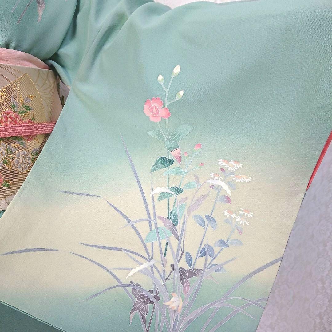 ●☆正絹 訪問着 4点 フルセット 入学式 卒業式 結婚式 お宮参り 七五三