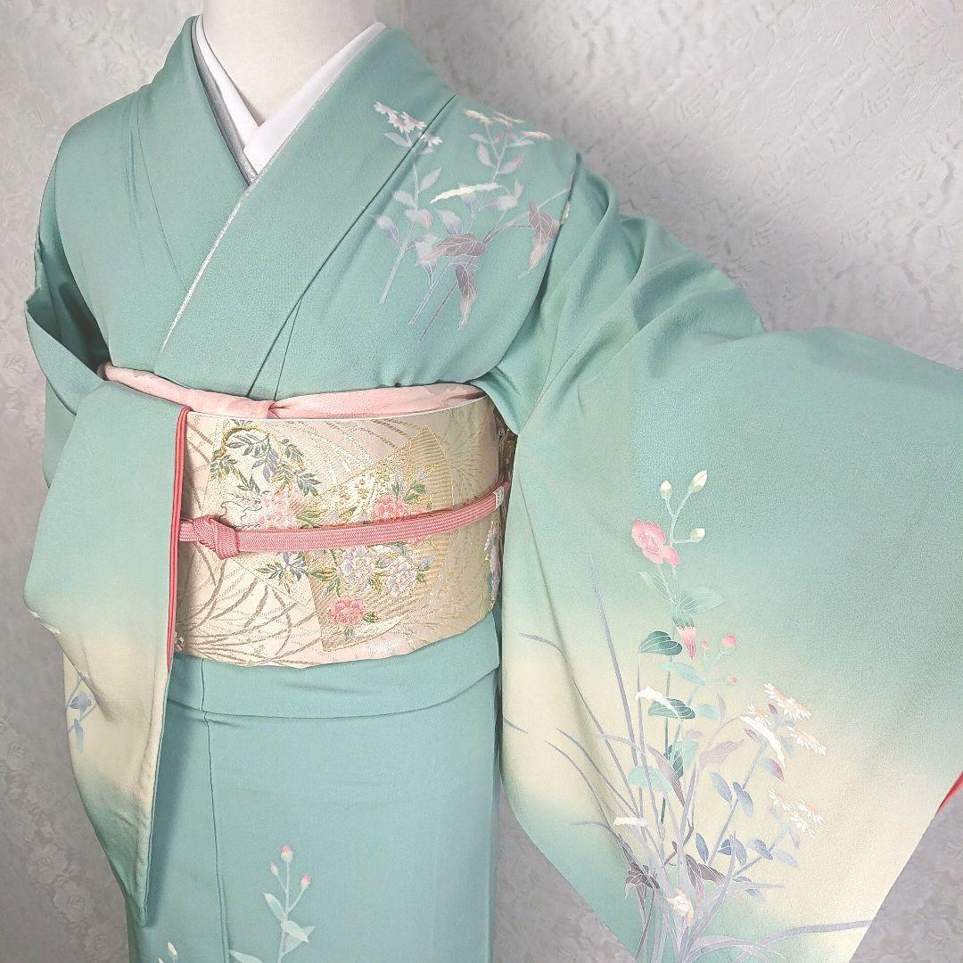 ●☆正絹 訪問着 4点 フルセット 入学式 卒業式 結婚式 お宮参り 七五三