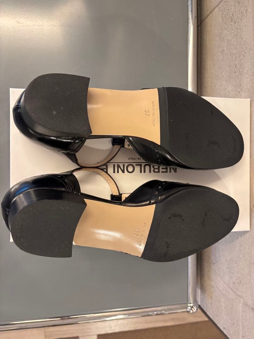 NEBULONI E. ブラックウィングチップシューズ