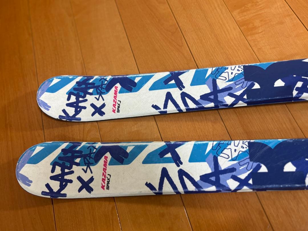 【中古】KAZUMA SPAX Jスキー板126cm、ブーツ、ストックセット