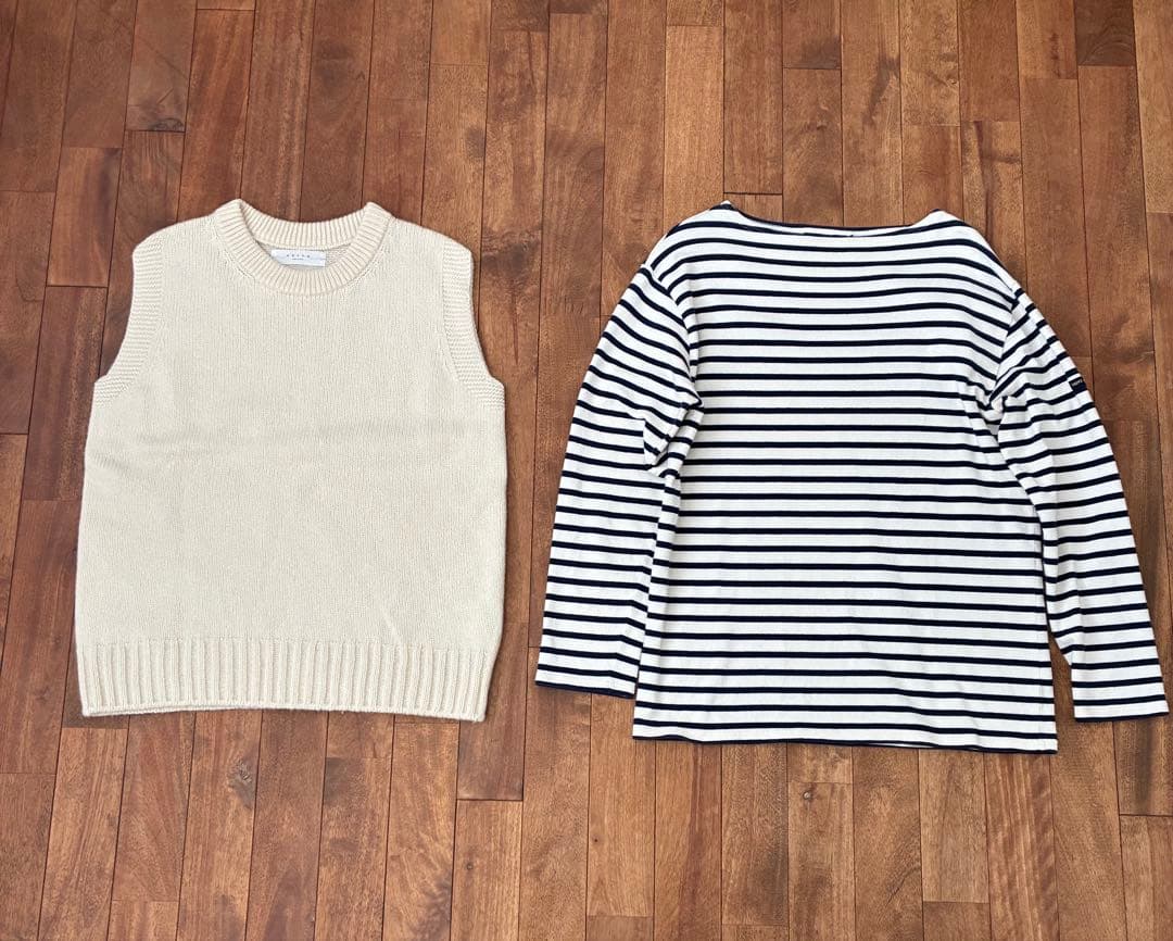 2点セット　　SETTO コンフォートニットベスト＋セントジェームのボーダー