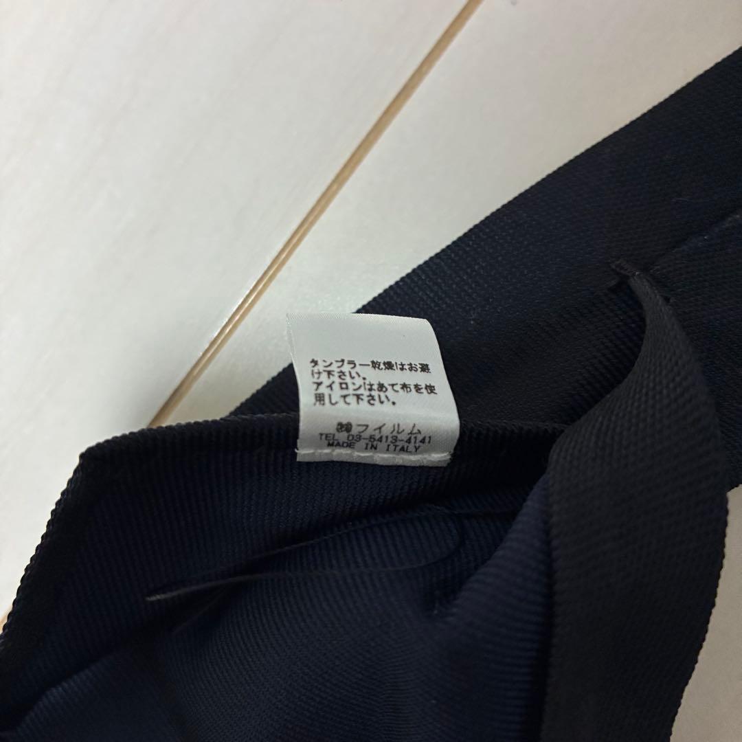 未使用新品 Francesco Marino ダークネイビー ソリッド ネクタイ