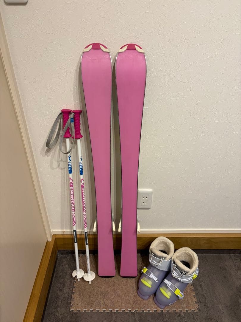 ★女の子用 4点セット メンテナンス.HOTWAX済★ salomon head